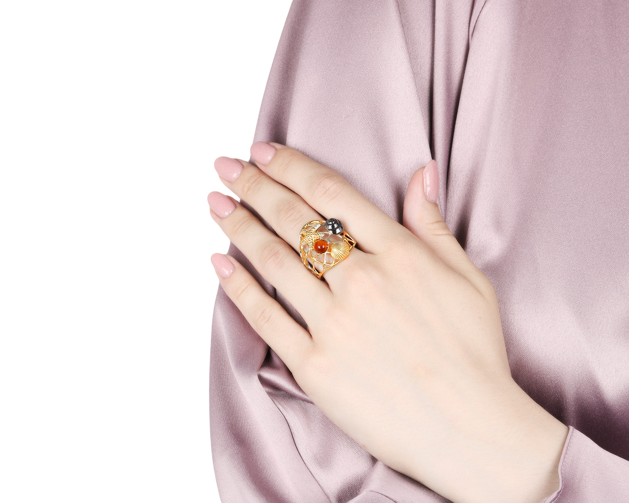 Оригинальное золотое кольцо с цитрином 1.05ct Zahra