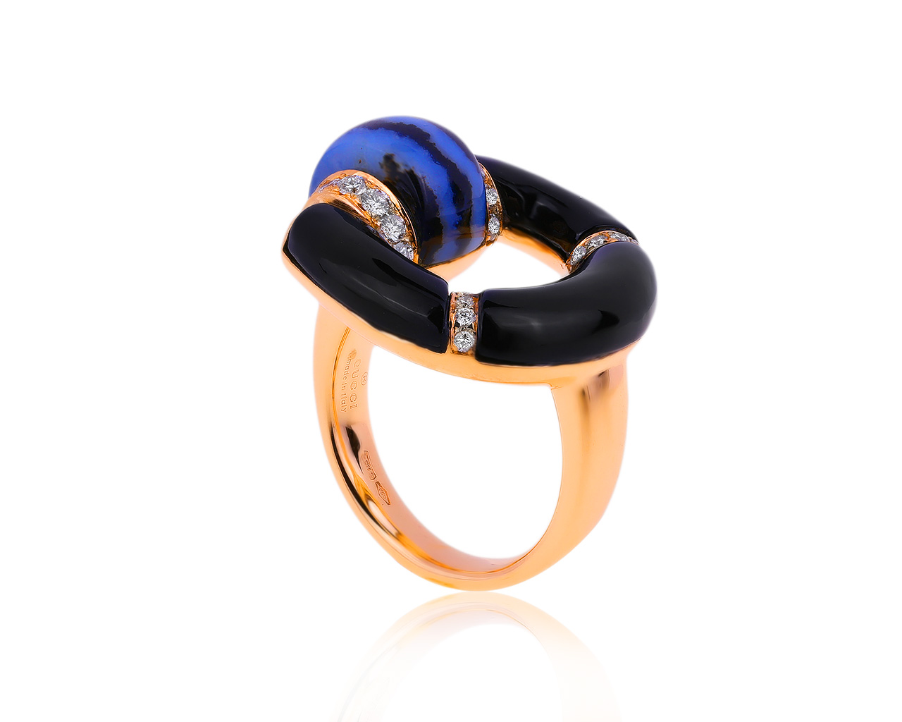 Оригинальное золотое кольцо с бриллиантами 0.50ct Gucci 060320/18