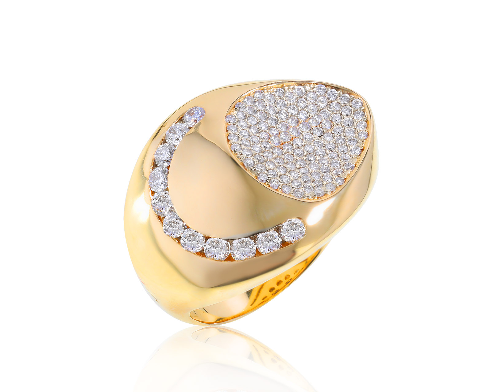 Оригинальное золотое кольцо с бриллиантами 0.96ct Casa Gi