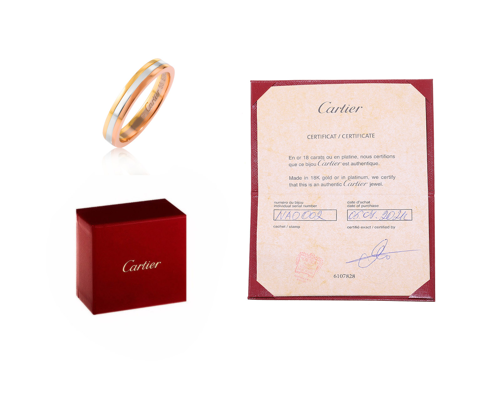 Оригинальное золотое кольцо Cartier Vendôme Louis