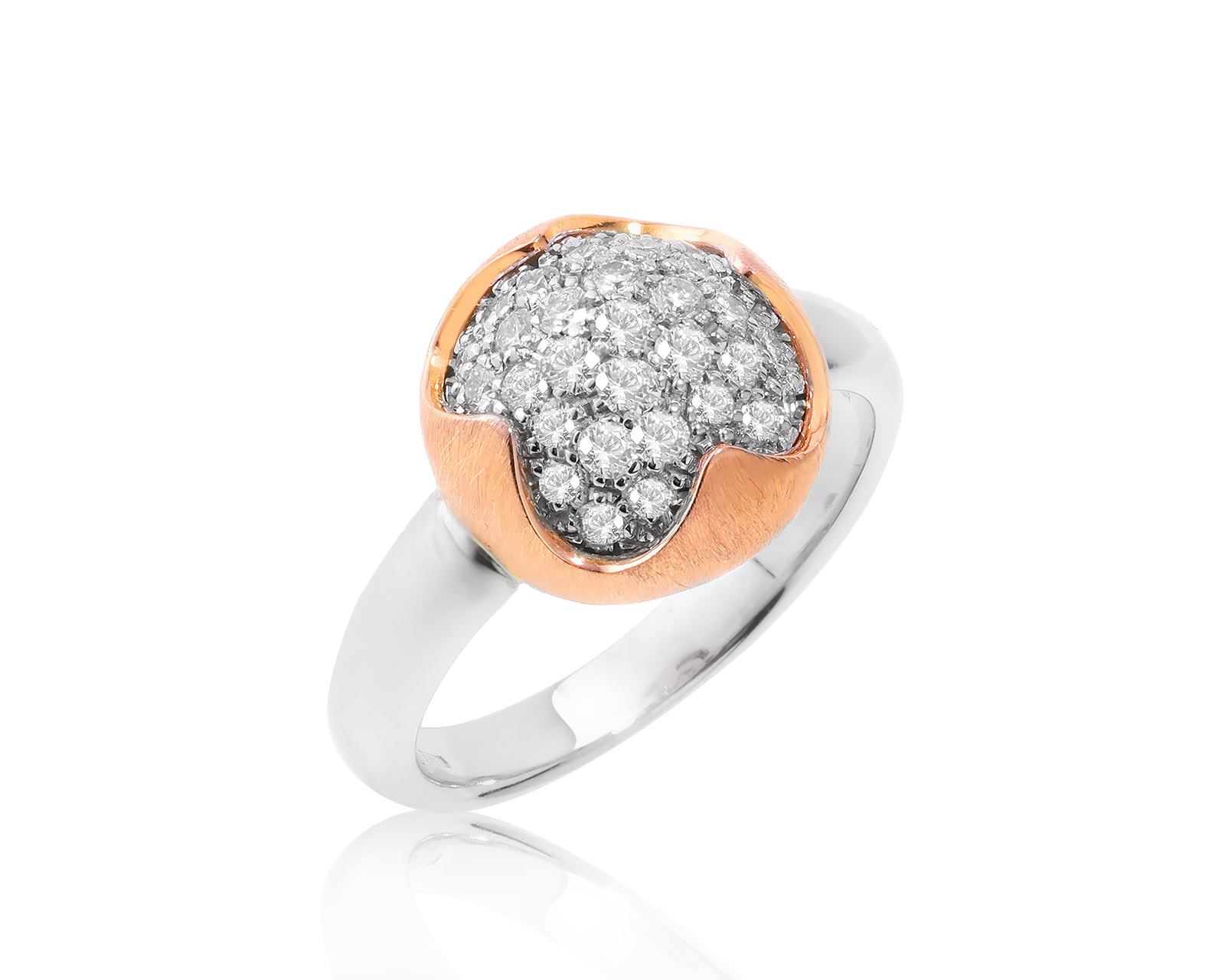 Оригинальное золотое кольцо с бриллиантами 0.57ct Chimento