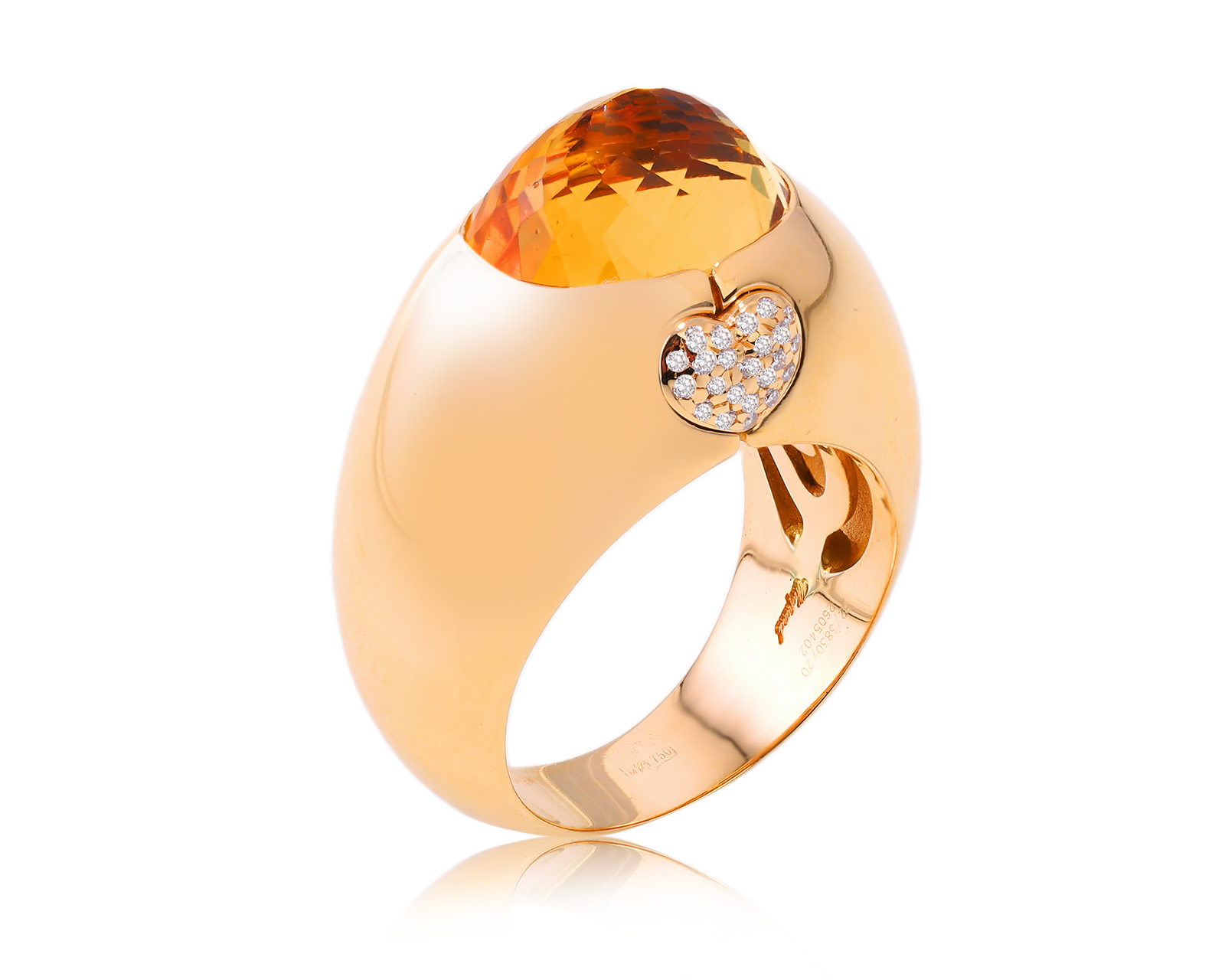 Оригинальное золотое кольцо с цитрином 5.00ct Chopard