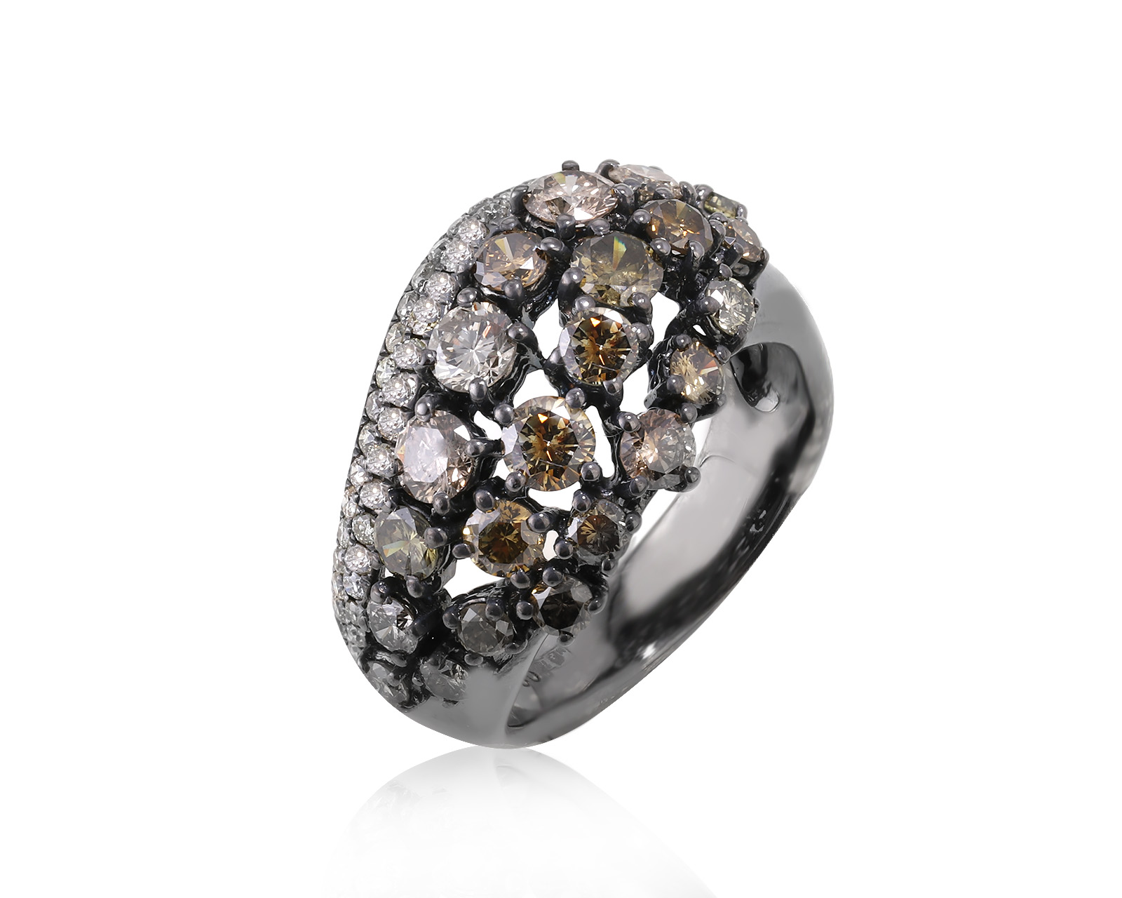Золотое кольцо с бриллиантами 2.47ct