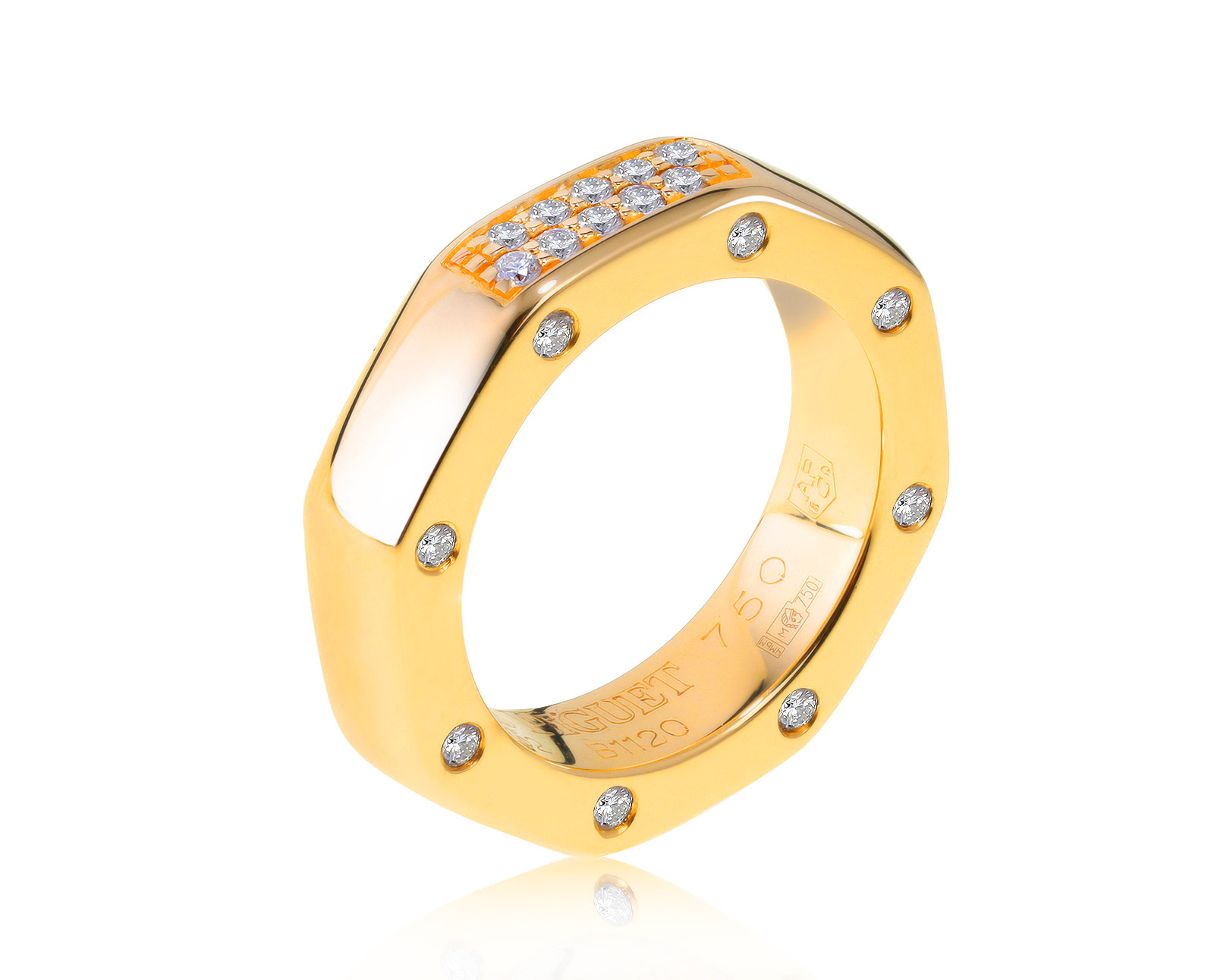 Оригинальное золотое кольцо с бриллиантами 0.40ct Audemars Piguet Royal Oak Piguet 080921/6