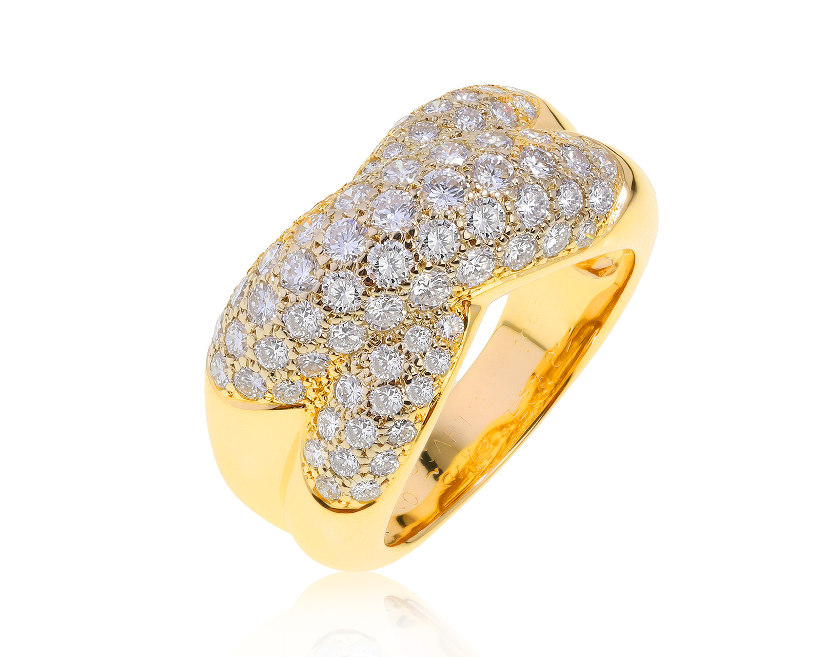 Оригинальное золотое кольцо с бриллиантами 1.75ct Cartier