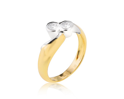 Золотое кольцо с бриллиантами 0.20ct 160124/6