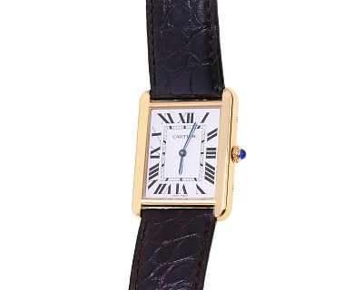 Оригинальные золотые часы Cartier Tank Solo 280324/5