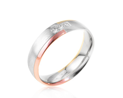 Золотое кольцо с бриллиантами 0.04ct 300424/39
