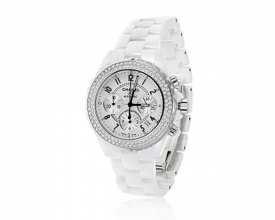 Оригинальные стальные часы с бриллиантами 1.60ct Chanel J12 231120/5
