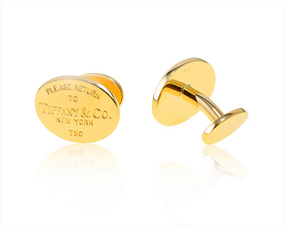 Оригинальные золотые запонки Tiffany&Co 051021/7