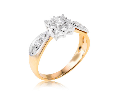 Золотое кольцо с бриллиантами 0.56ct 300324/20