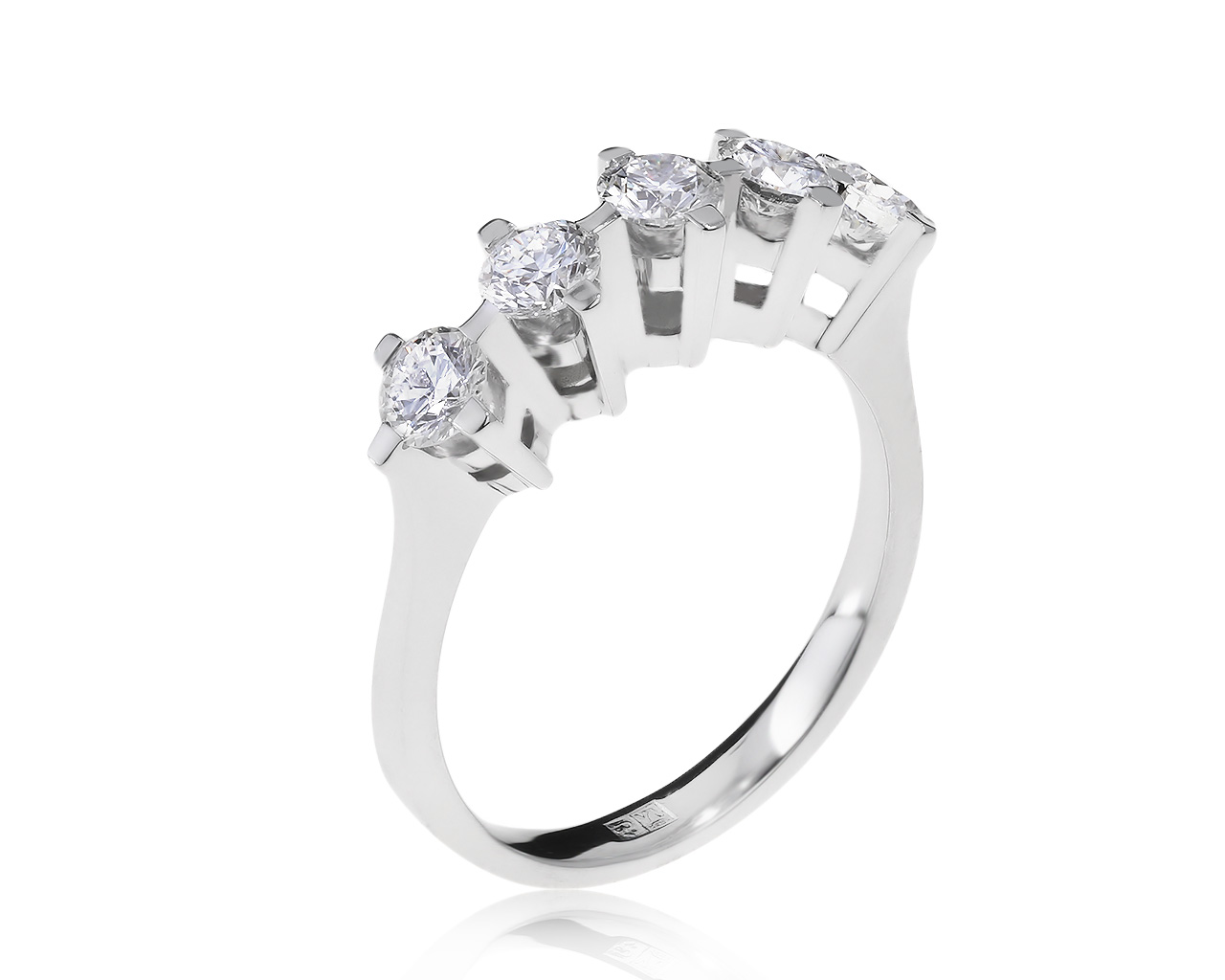 Престижное золотое кольцо с бриллиантами 1.00ct 011020/012