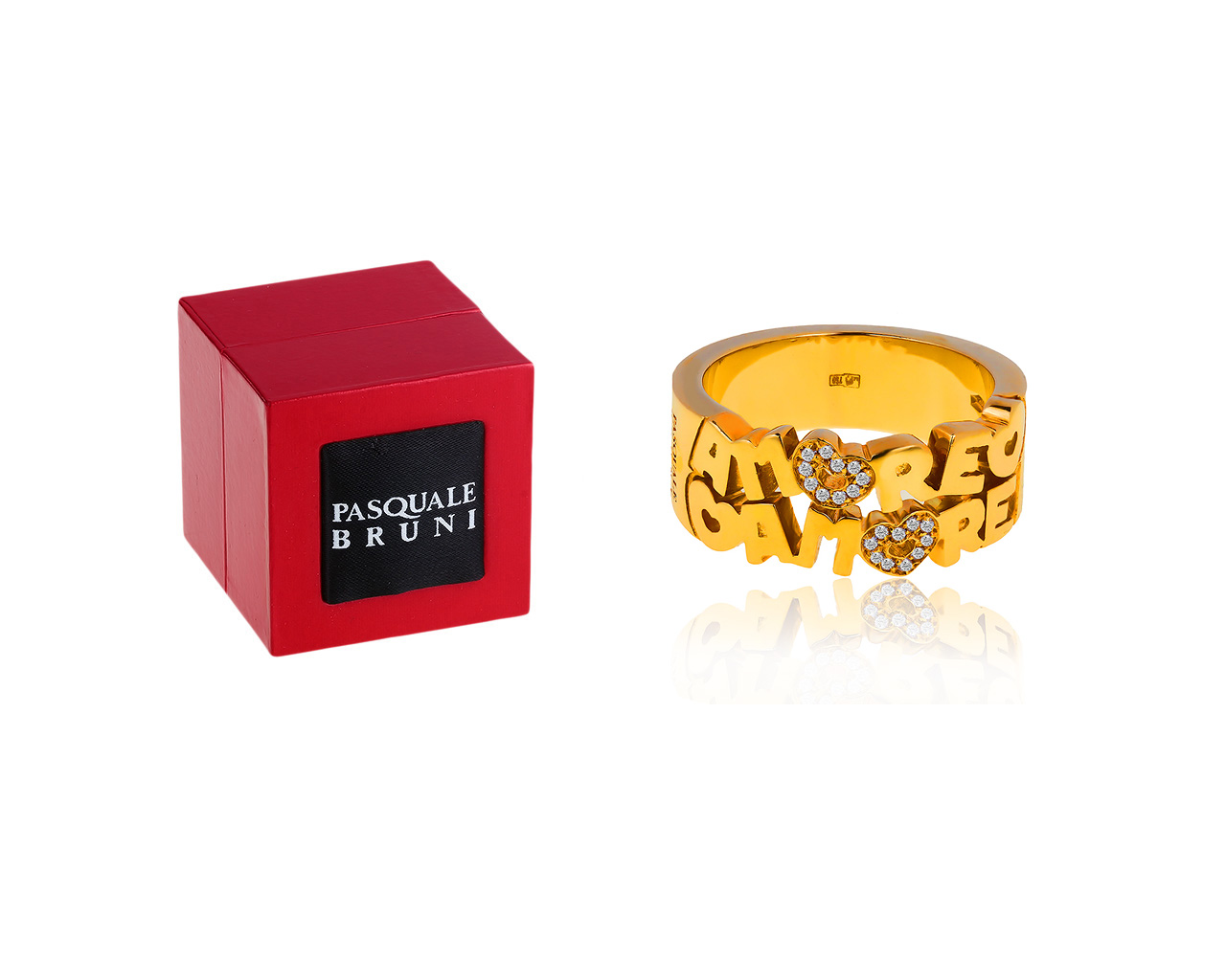 Романтичное золотое кольцо с бриллиантами Pasquale Bruni Amore