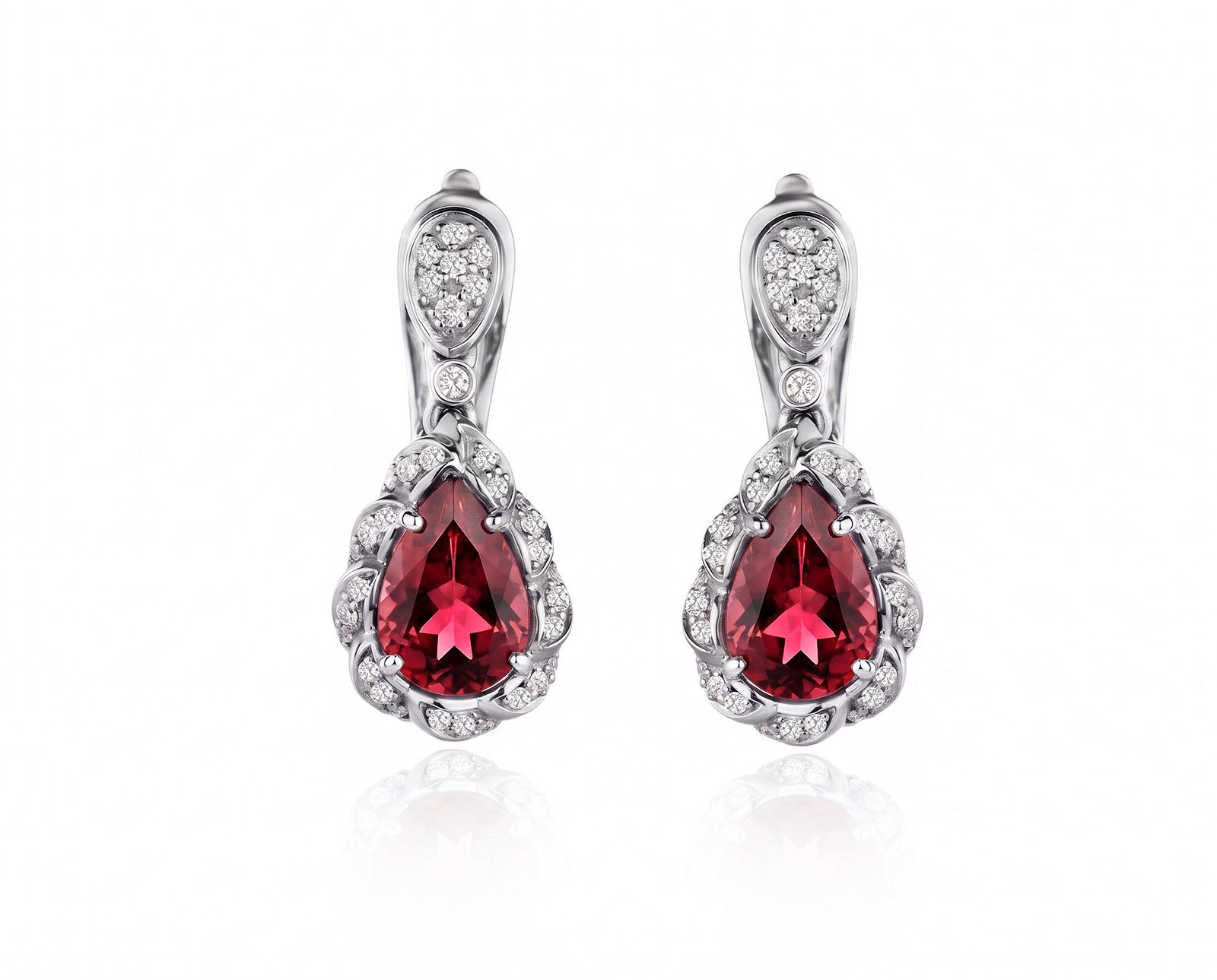 Оригинальные золотые серьги с розовыми турмалинами 4.43ct Lykov`s Jewellery 040626/КМ375