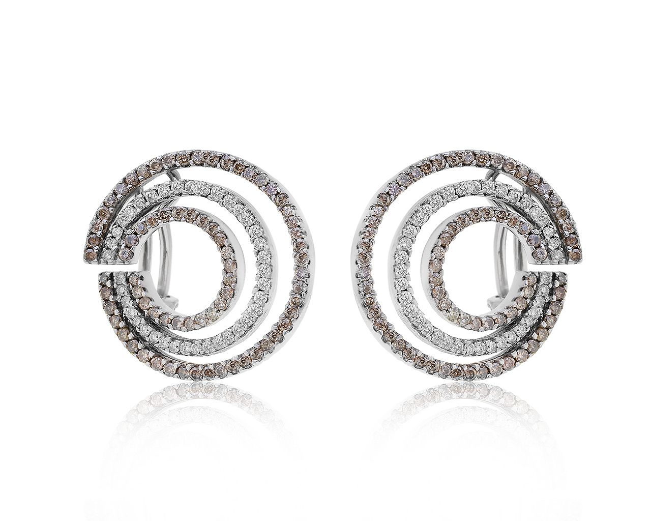 Безупречные золотые серьги с бриллиантами 2.40ct 160521/6 Безупречные золотые серьги с бриллиантами 2.40ct 160521/6