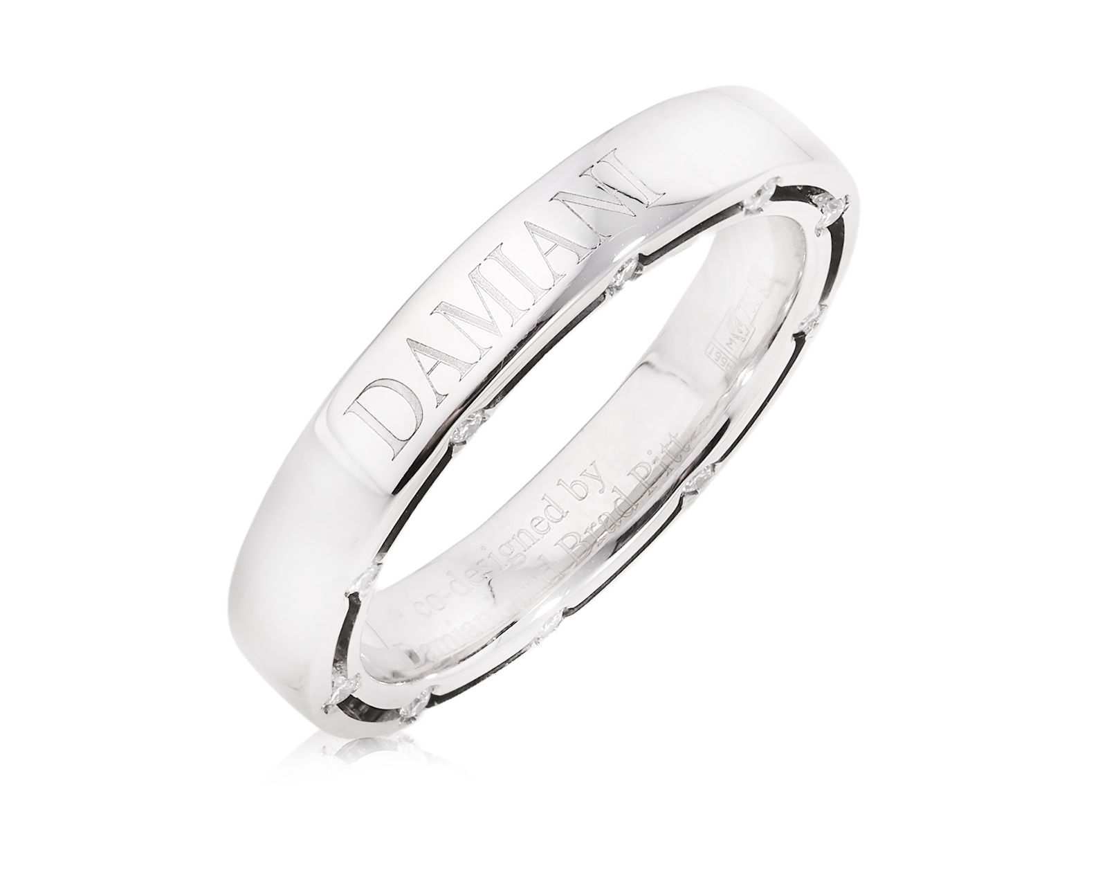 Оригинальное золотое кольцо с бриллиантами 0.17ct Damiani D.Side