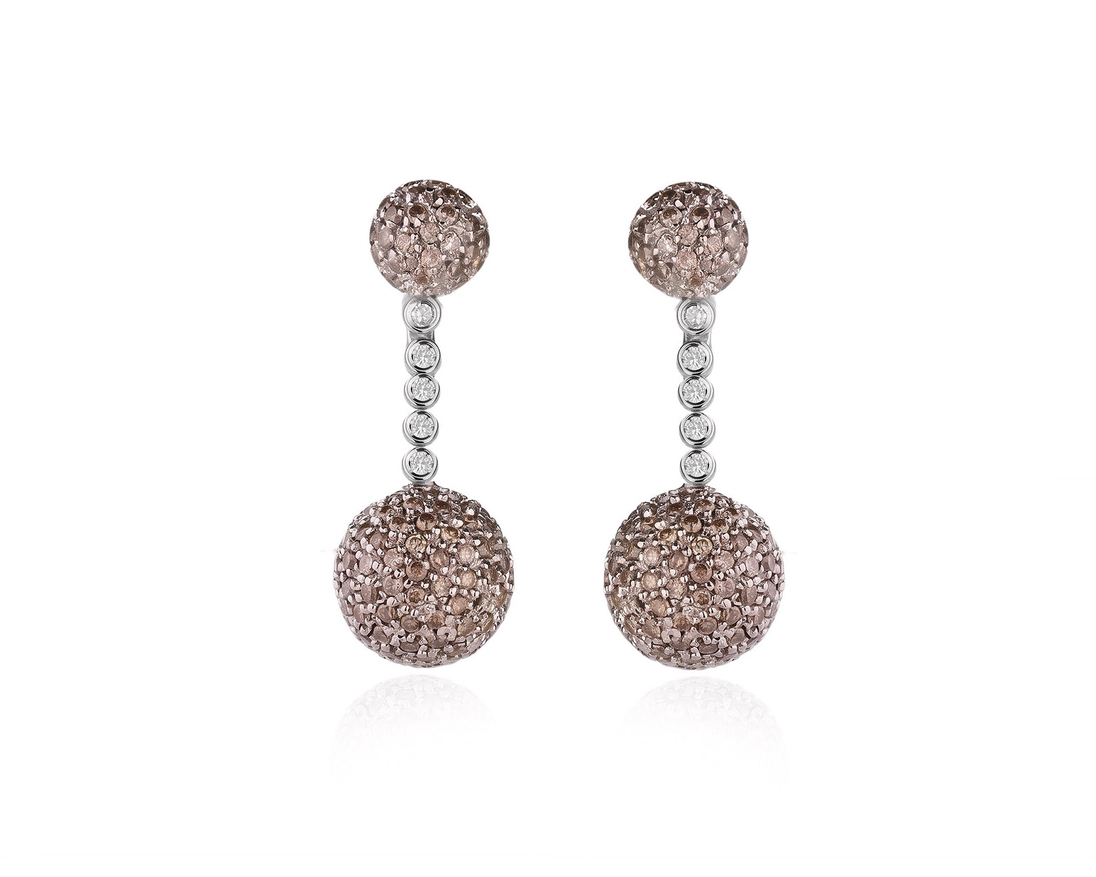 Золотые серьги с бриллиантами 2.08ct 160626/9