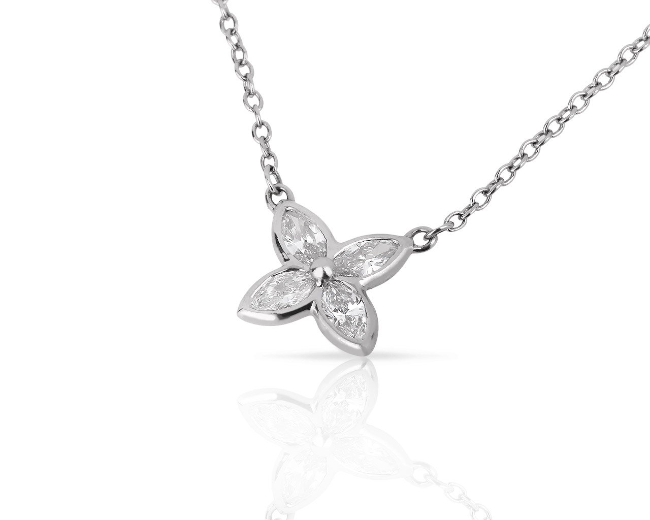 Платиновое колье с бриллиантами 0.25ct Tiffany&Co Victoria Платиновое колье с бриллиантами 0.25ct Tiffany&Co Victoria