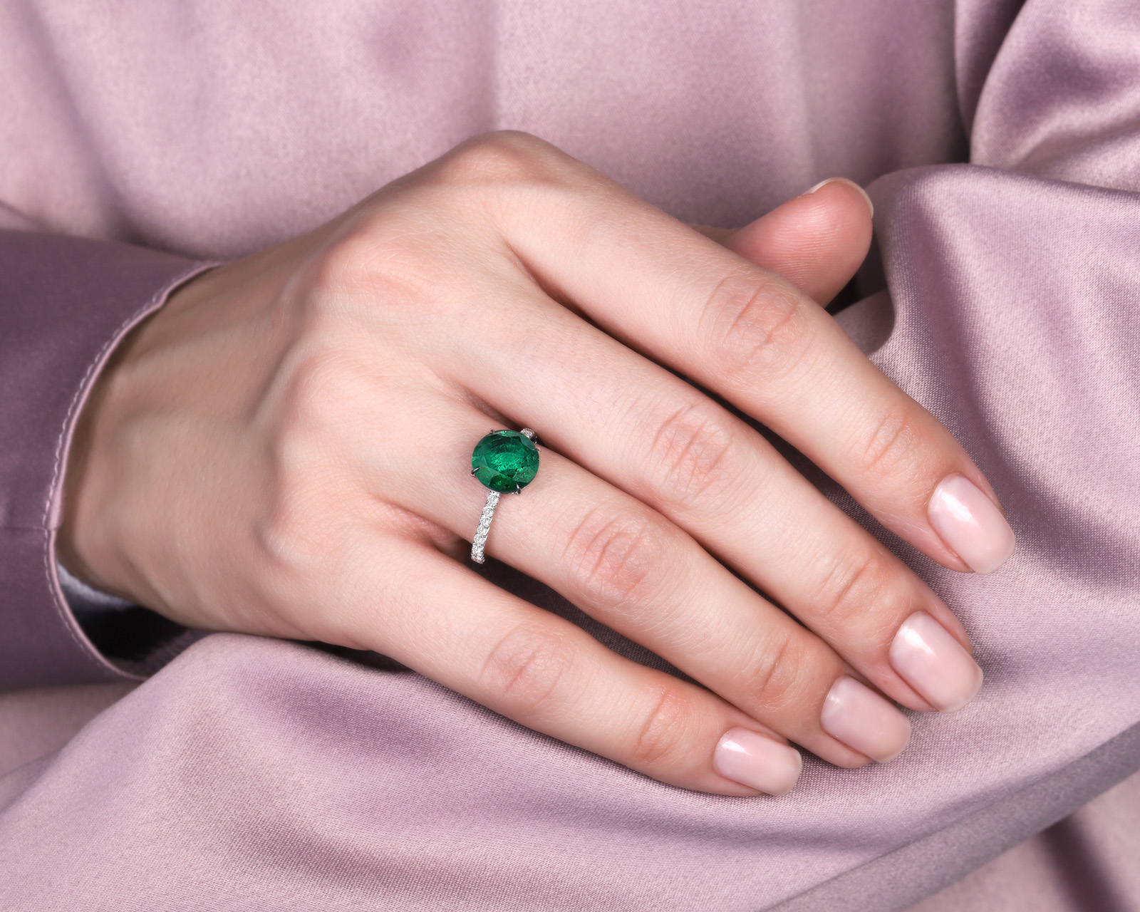 Золотое кольцо с изумрудом Замбия 3.29ct Evgeny Matveev