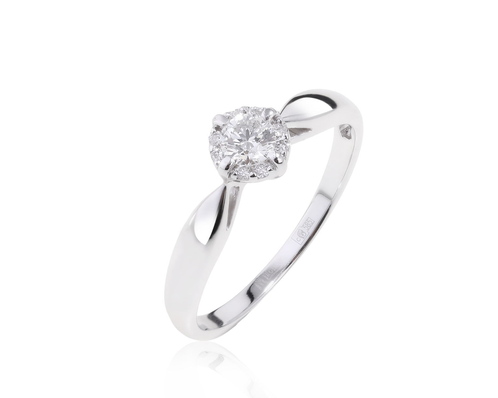 Прелестное золотое кольцо с бриллиантами 0.21ct МЮЗ 030522/5