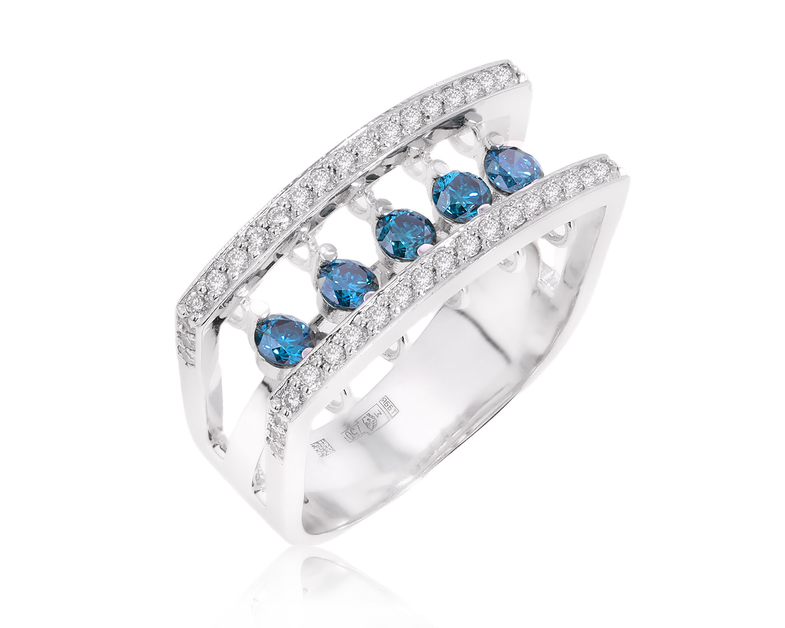 Оригинальное золотое кольцо с бриллиантами 0.72ct Roberto Bravo Salsa