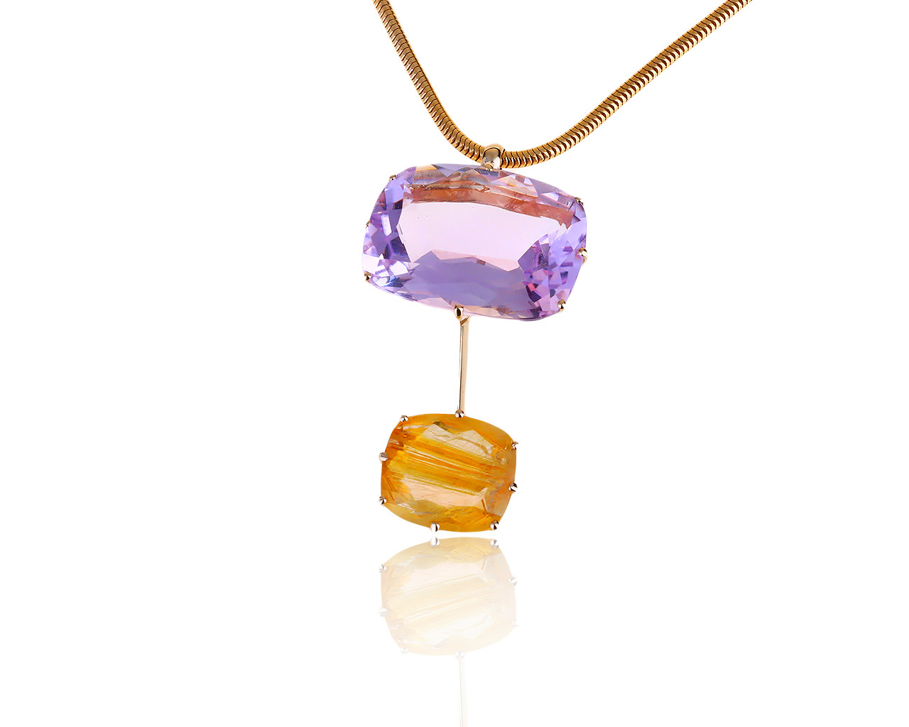 Оригинальный золотой кулон с аметистом 11.91ct H.Stern 151119/2