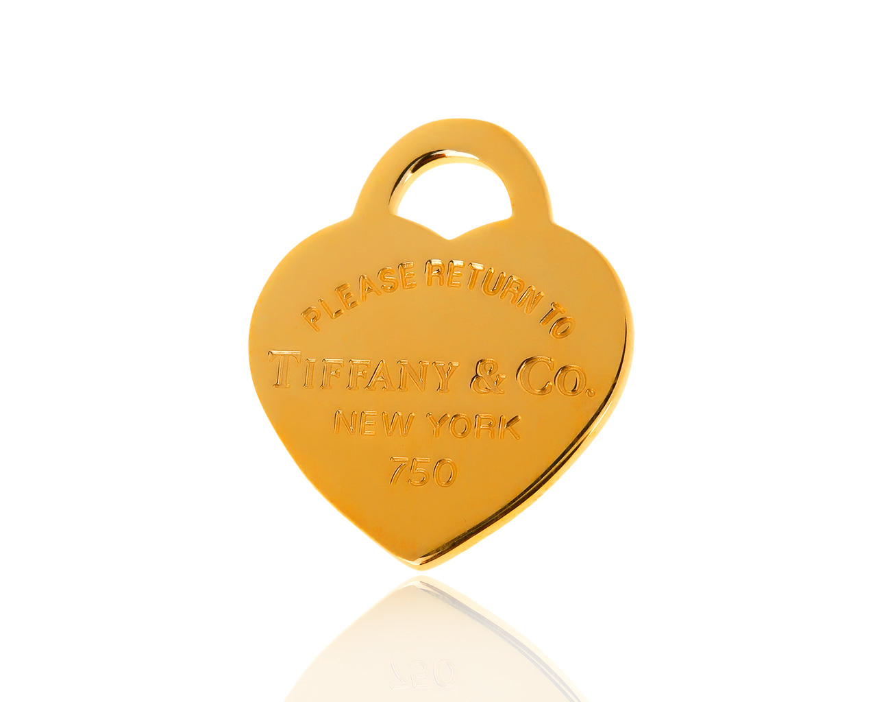 Оригинальный золотой кулон Return to Tiffany&Co Small 210119/9