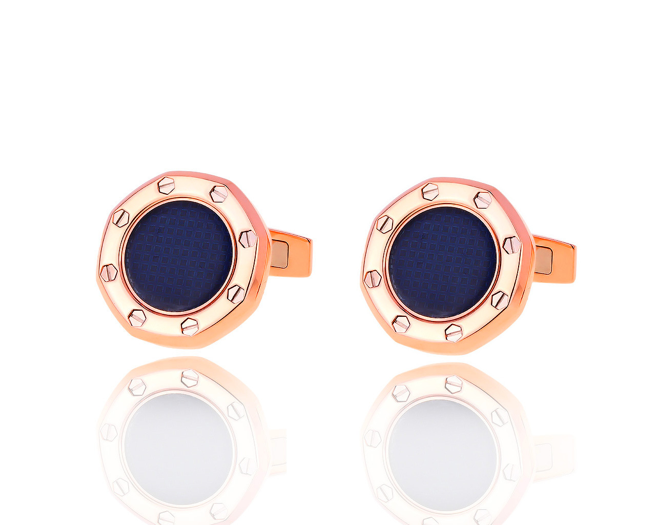 Оригинальные золотые запонки с ониксом Audemars Piguet 120419/2