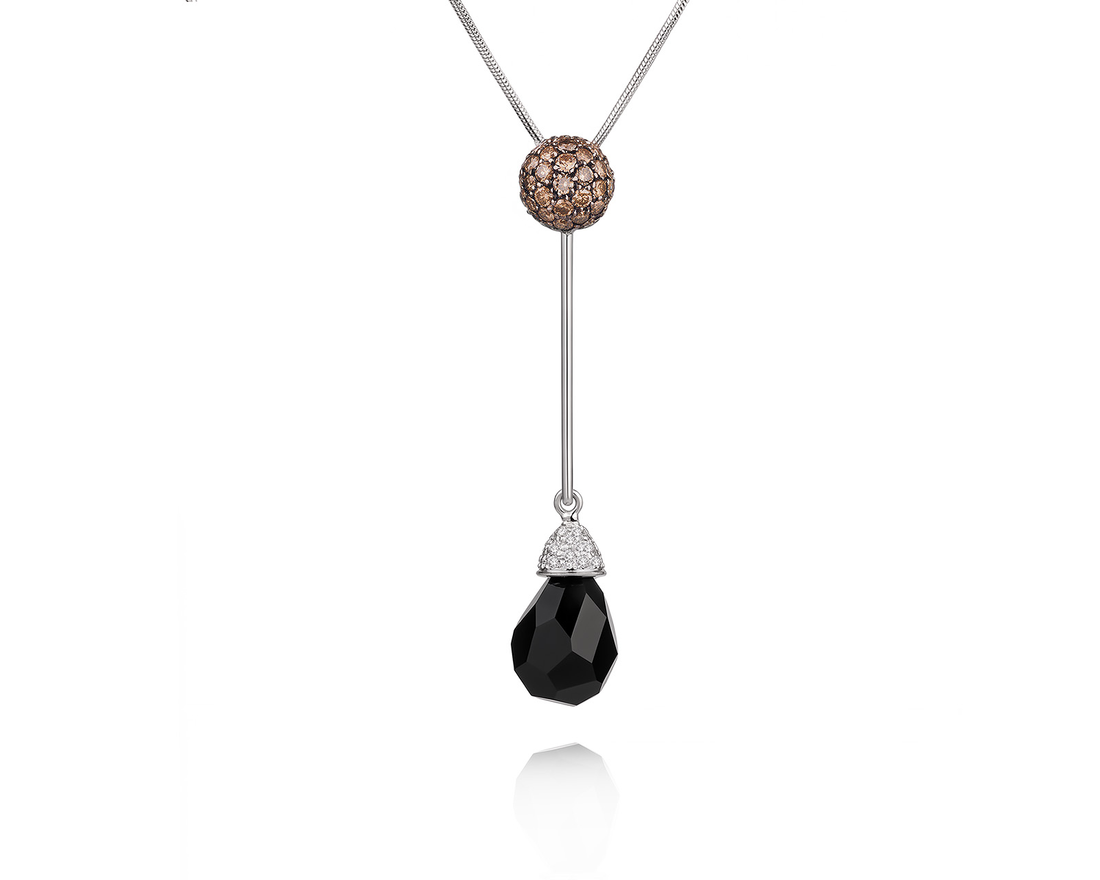 Оригинальное золотое колье с ониксом 6.85ct Stefan Hafner 210426/5