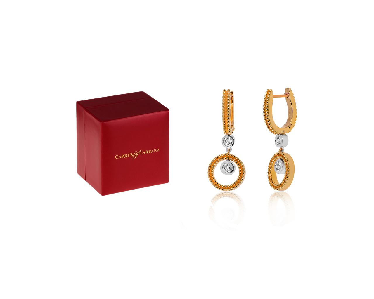 Оригинальные золотые серьги с бриллиантами 0.52ct Carrera y Carrera