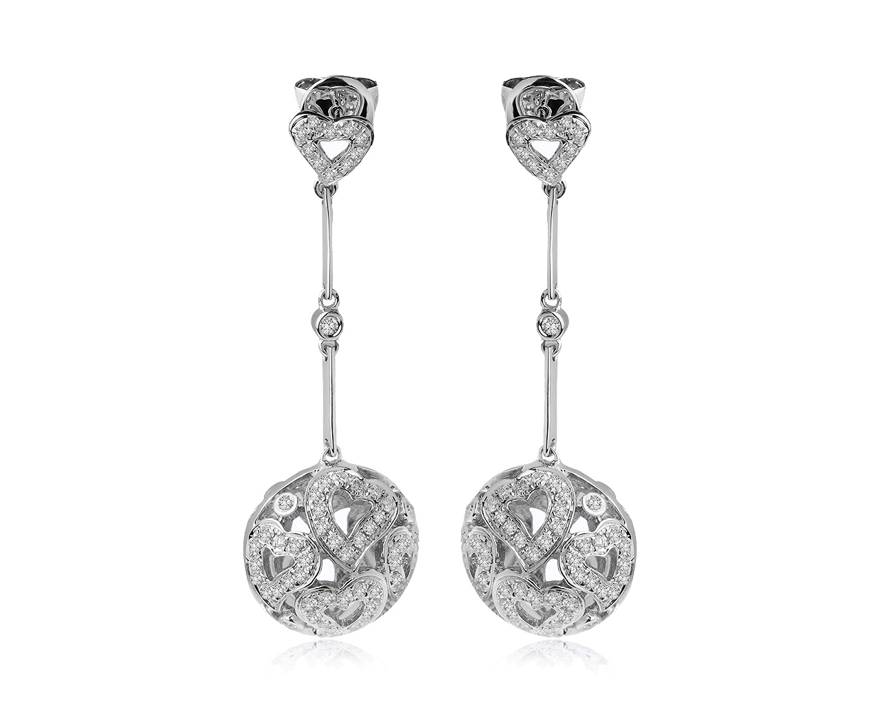 Великолепные золотые серьги с бриллиантами 0.90ct 110320/2