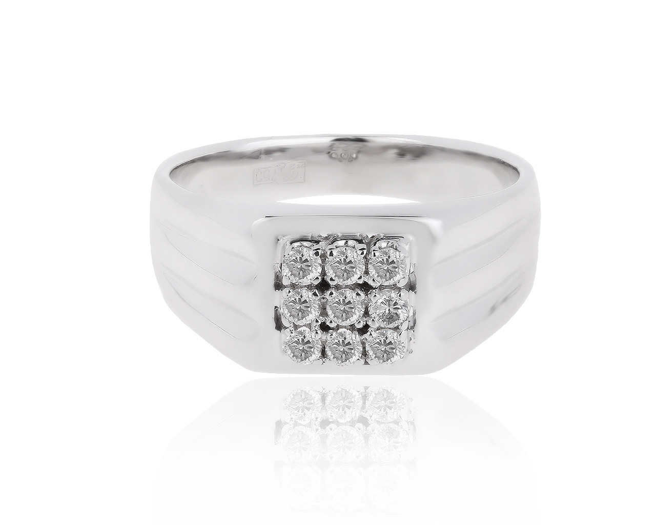 Солидное золотое кольцо с бриллиантами 0.30ct 250719/7