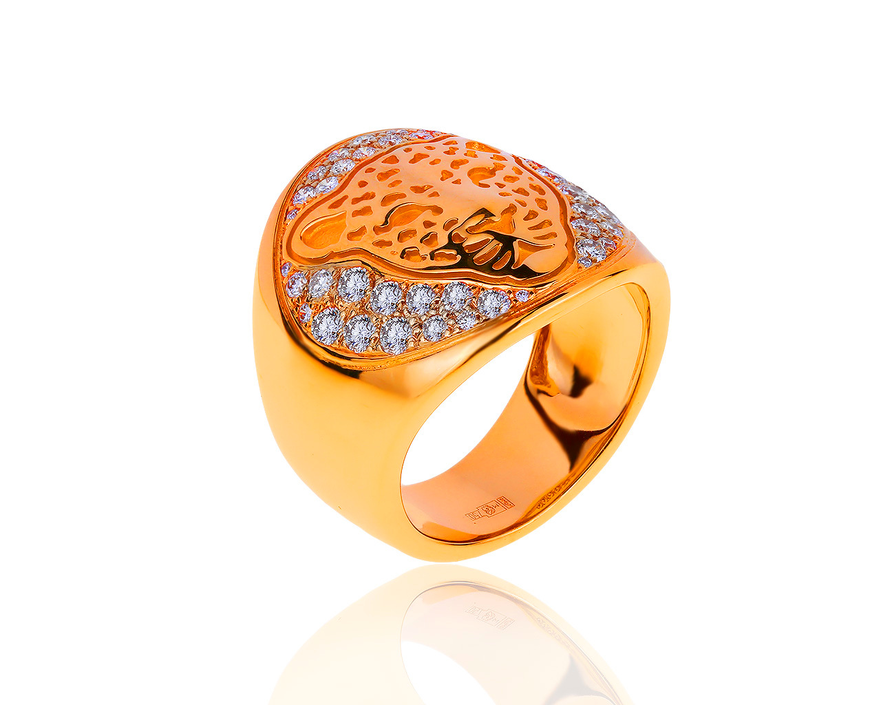 Модное золотое кольцо с бриллиантами 0.98ct Carrera y Carrera