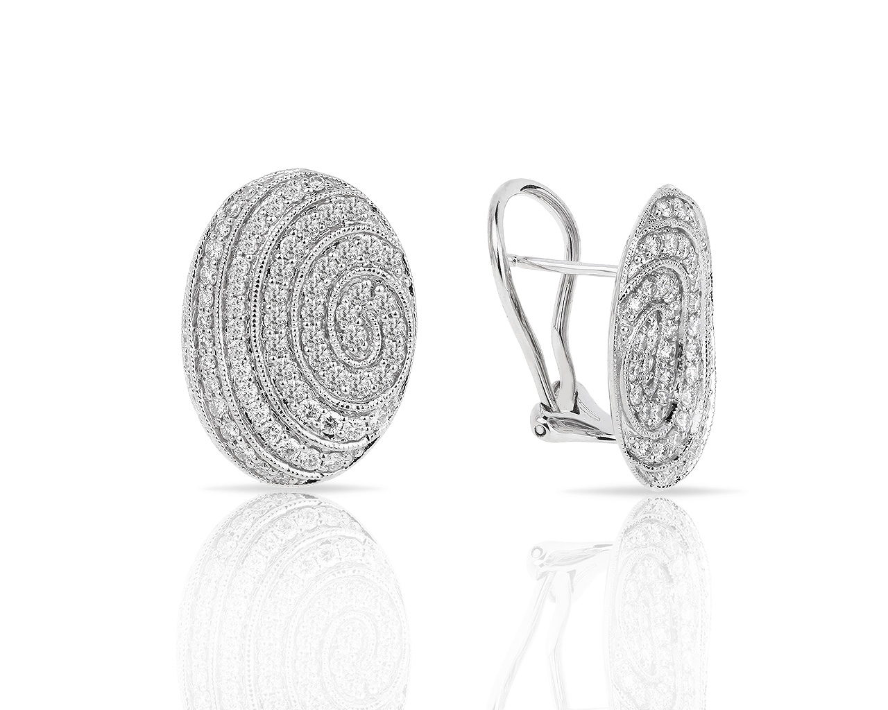 Роскошные золотые серьги с бриллиантами 1.30ct 020318/20