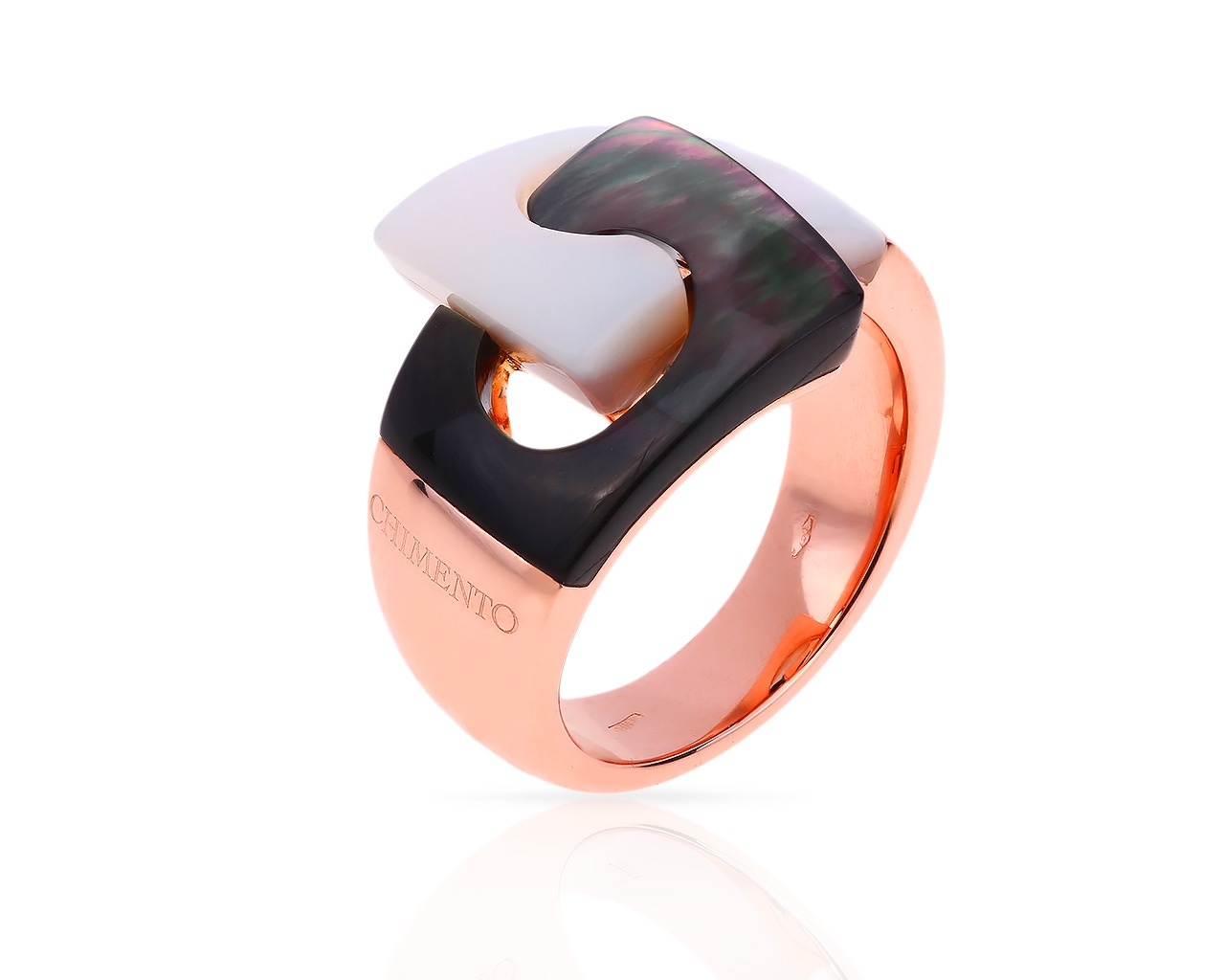 Элегантное золотое кольцо с перламутром Chimento Avantgarde 250418/7