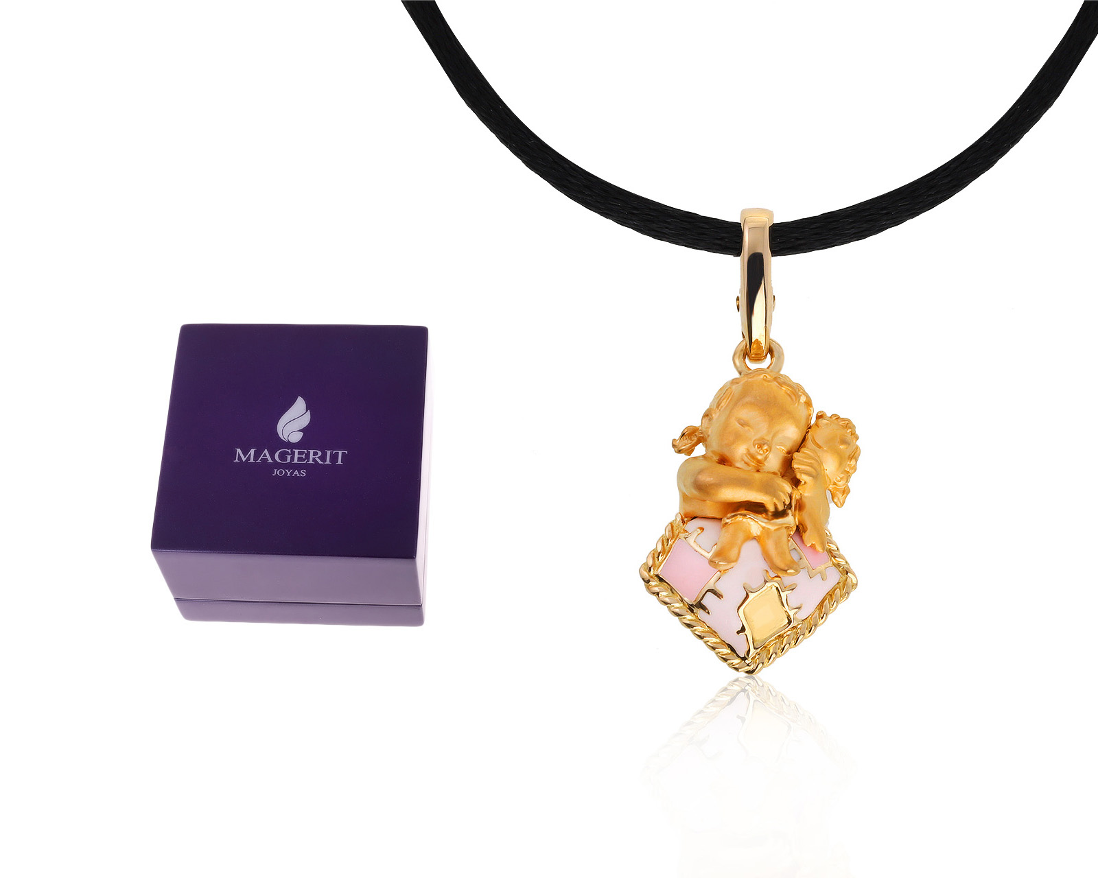 Оригинальный золотой кулон с эмалями Magerit Baby Girl