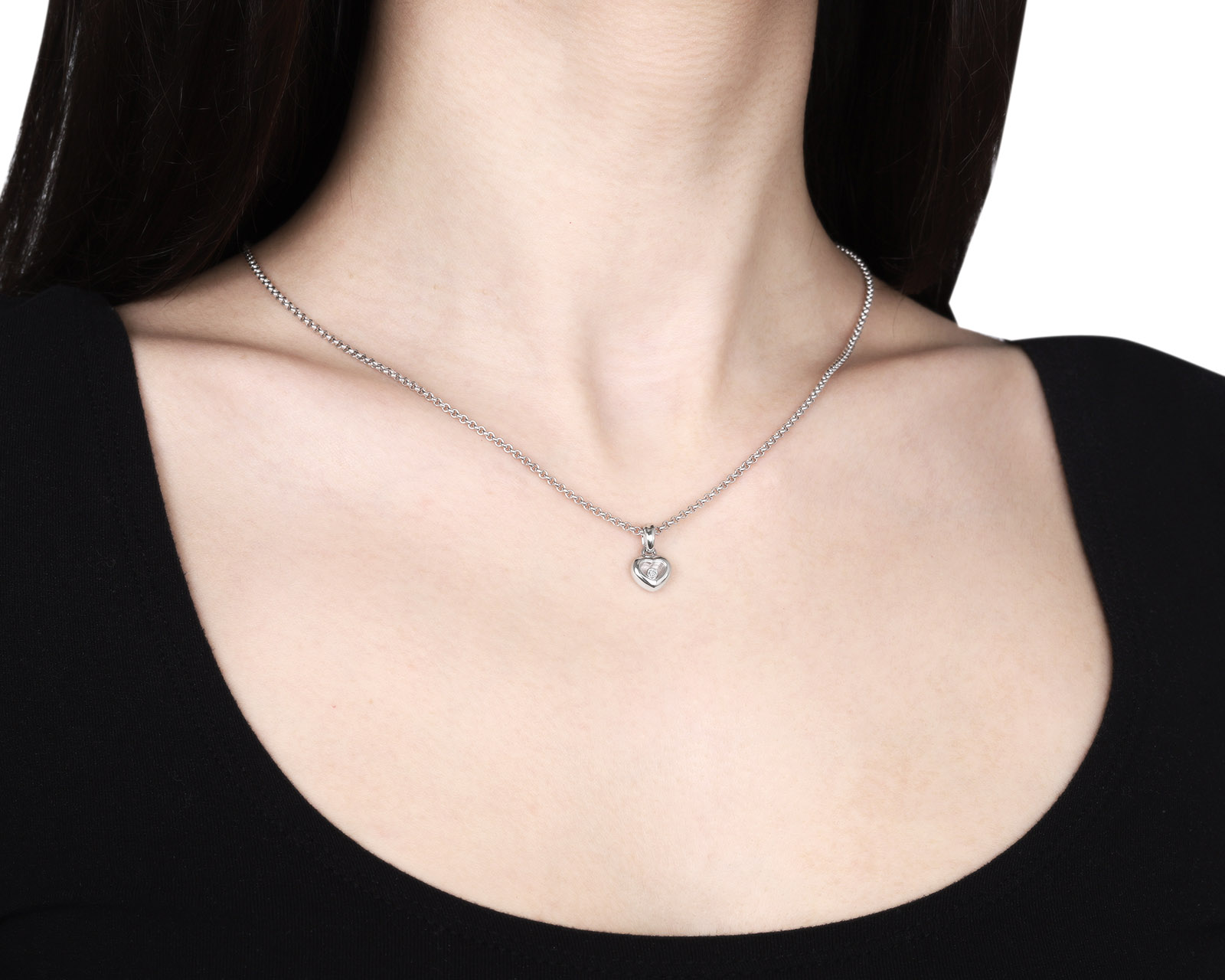 Оригинальный золотой кулон Chopard Happy Diamonds