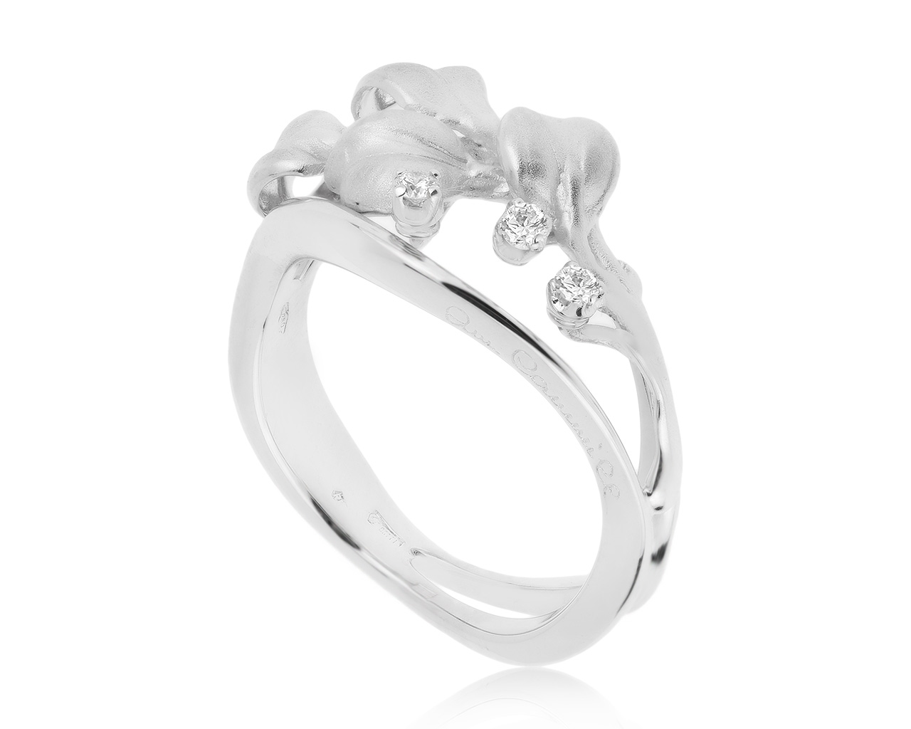 Оригинальное золотое кольцо с бриллиантами 0.08ct Annamaria Cammilli 121120/10