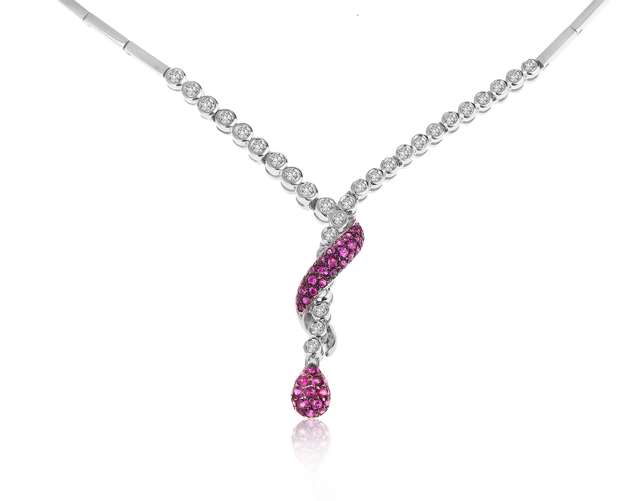 Нарядное золотое колье с бриллиантами 0.85ct 100820/9