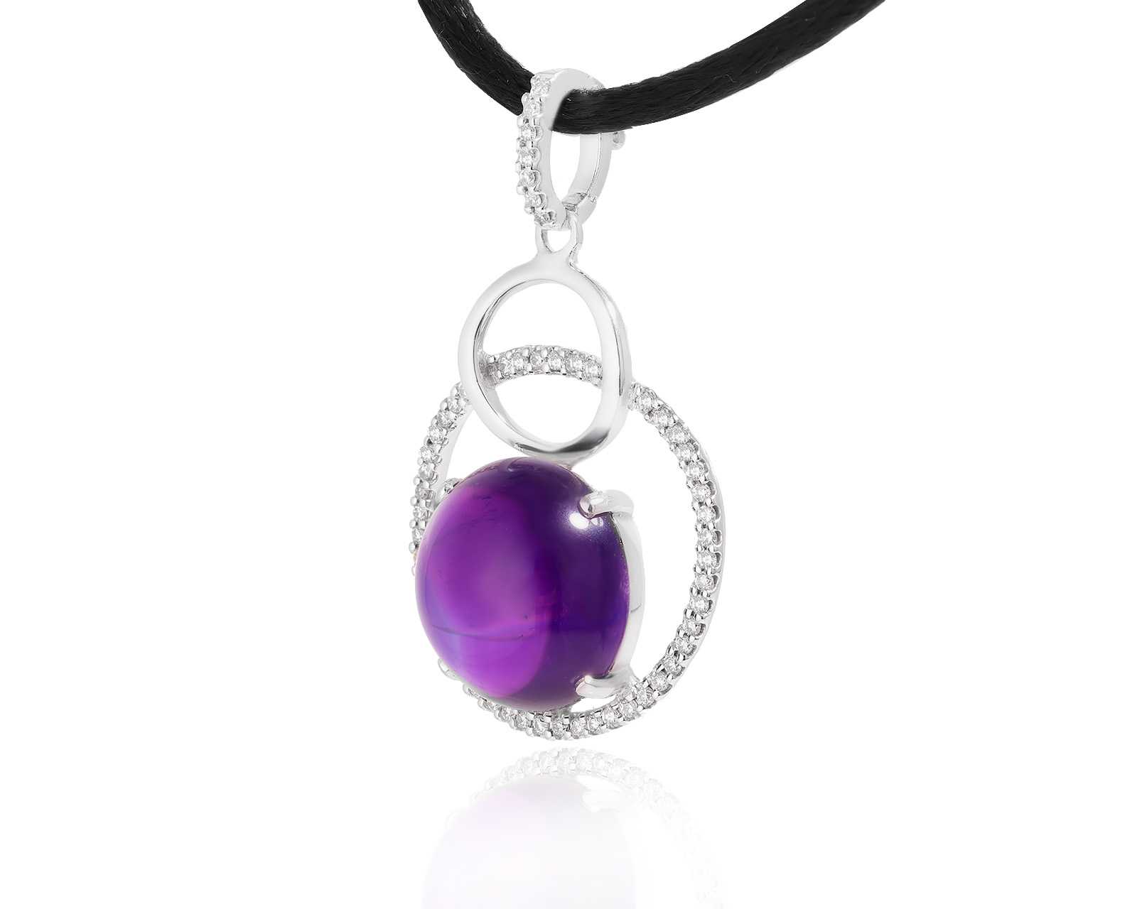 Оригинальный золотой кулон с аметистом 9.12ct Maxim Demidov