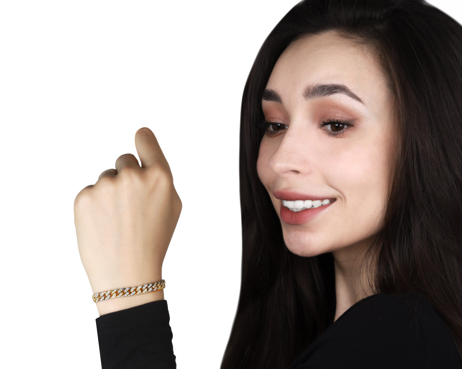 Золотой браслет с бриллиантами 1.62ct