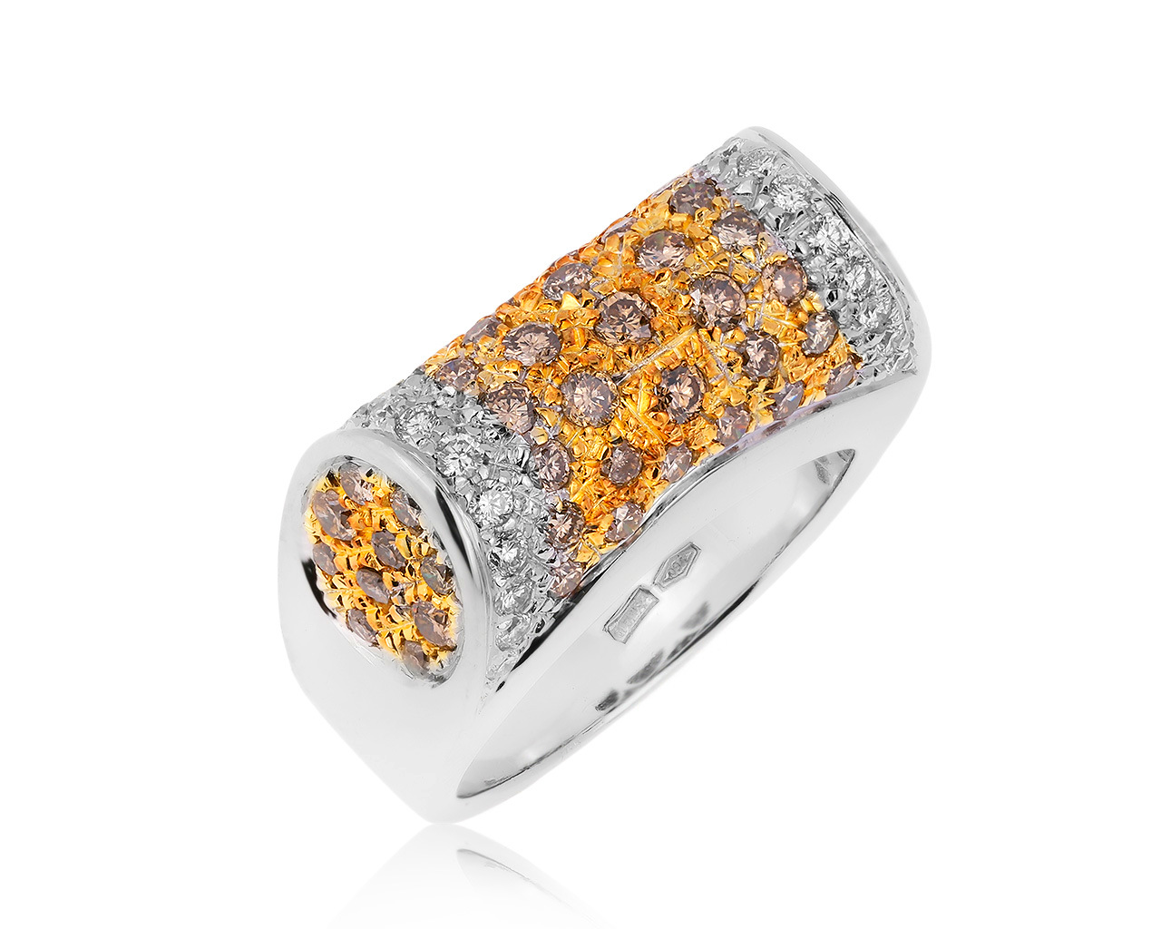 Оригинальное золотое кольцо с бриллиантами 1.34ct Damiani