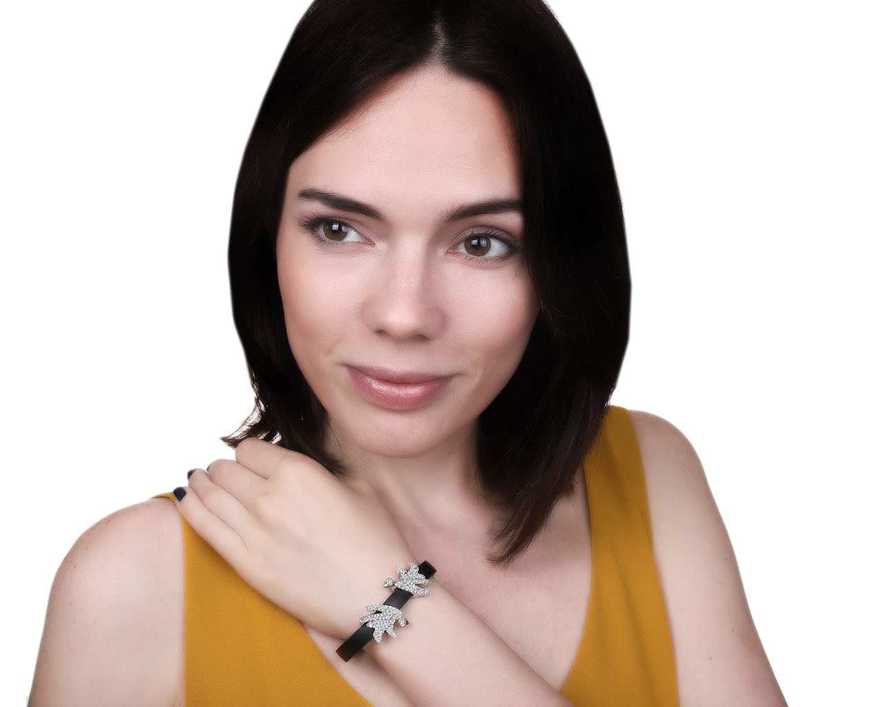 Оригинальный золотой браслет с бриллиантами 1.88ct Смоленские бриллианты