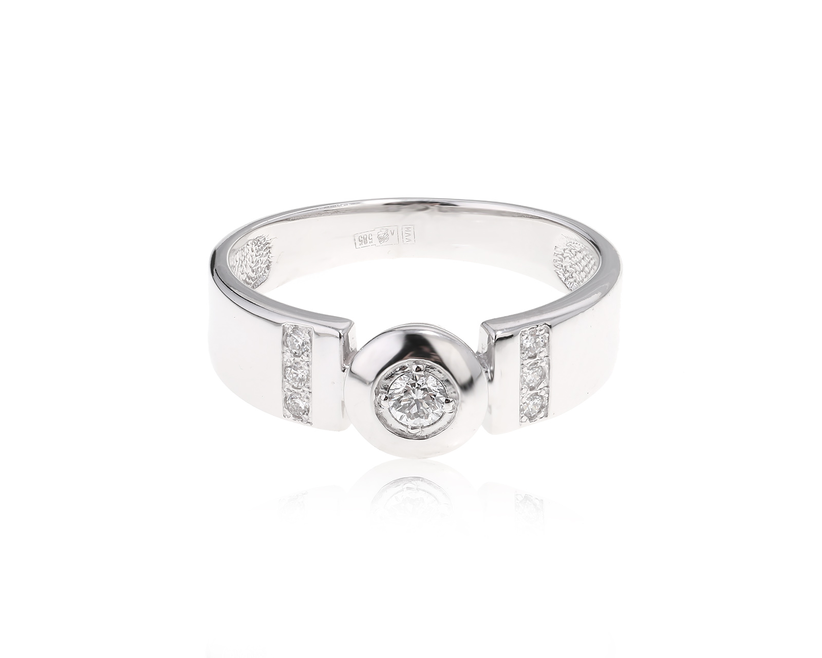 Золотое кольцо с бриллиантами 0.10ct 210524/4