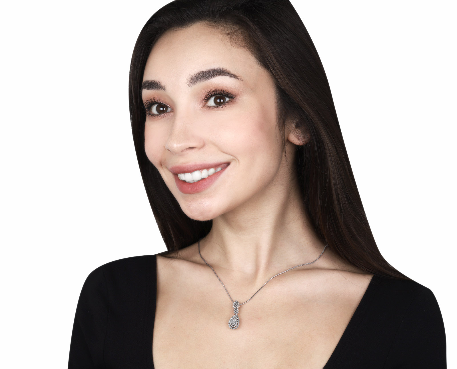 Завораживающий золотой кулон с бриллиантами 0.82ct