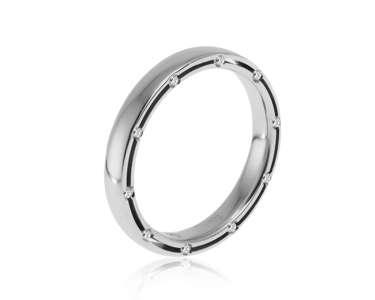 Стильное золотое кольцо с бриллиантами 0.16ct 170221/3