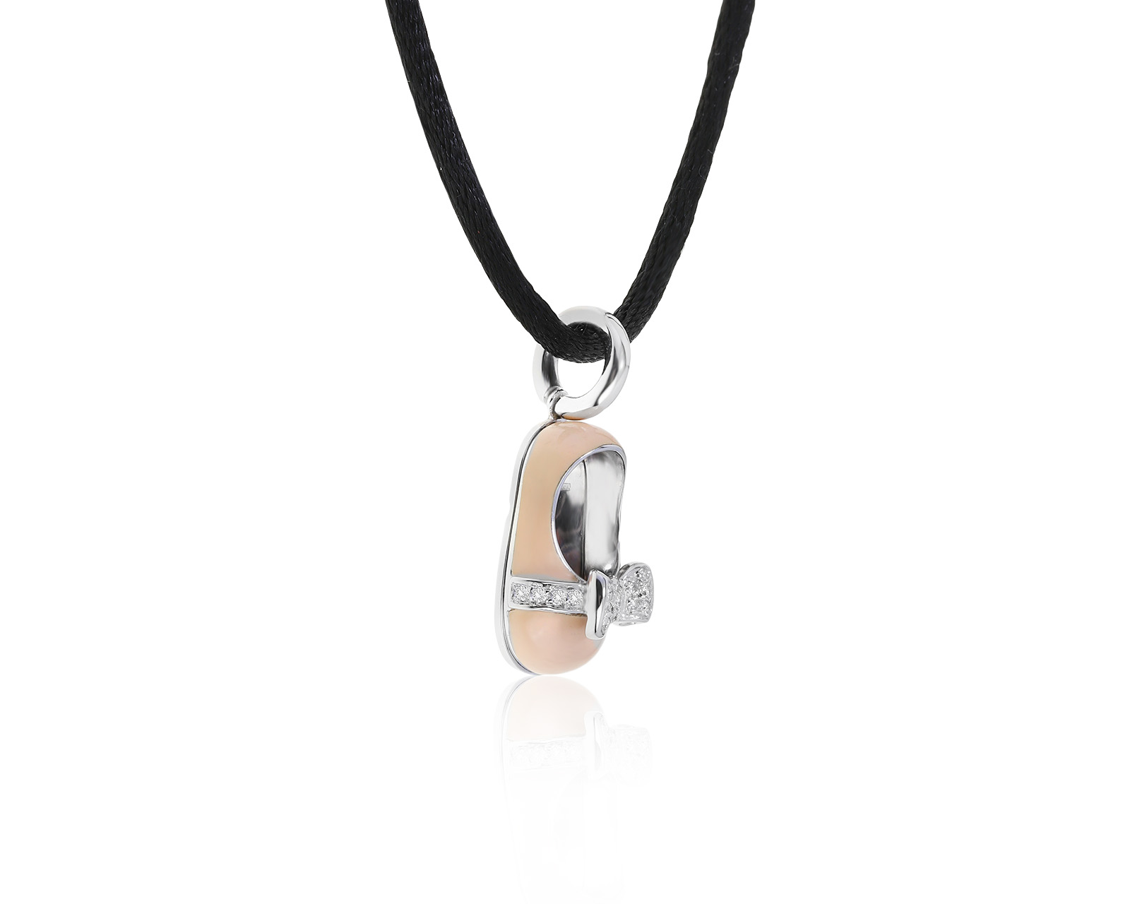 Оригинальный золотой кулон Aaron Basha Baby Shoe