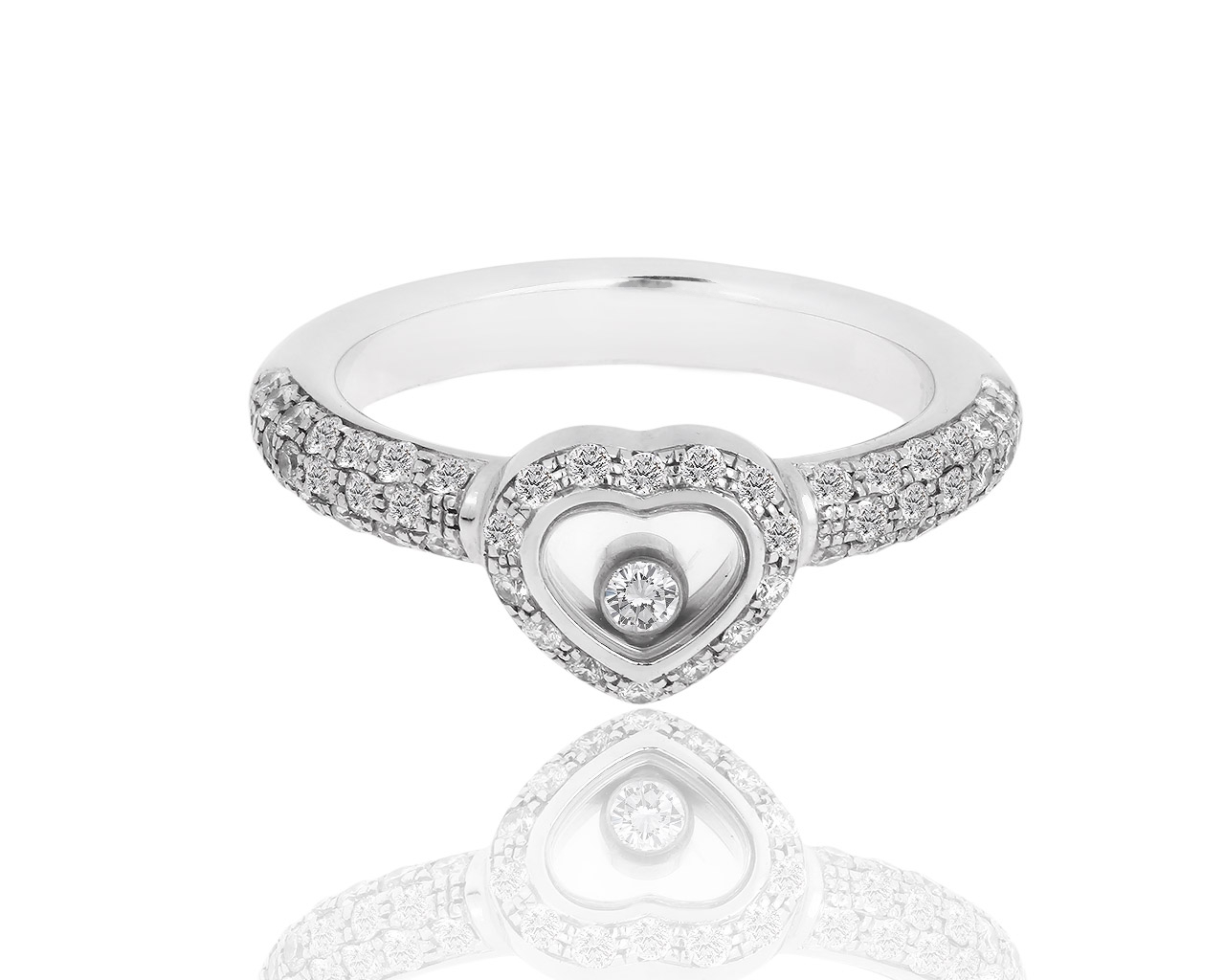 Золотое кольцо с бриллиантами 0.57ct Chopard Happy Diamonds 131018/2
