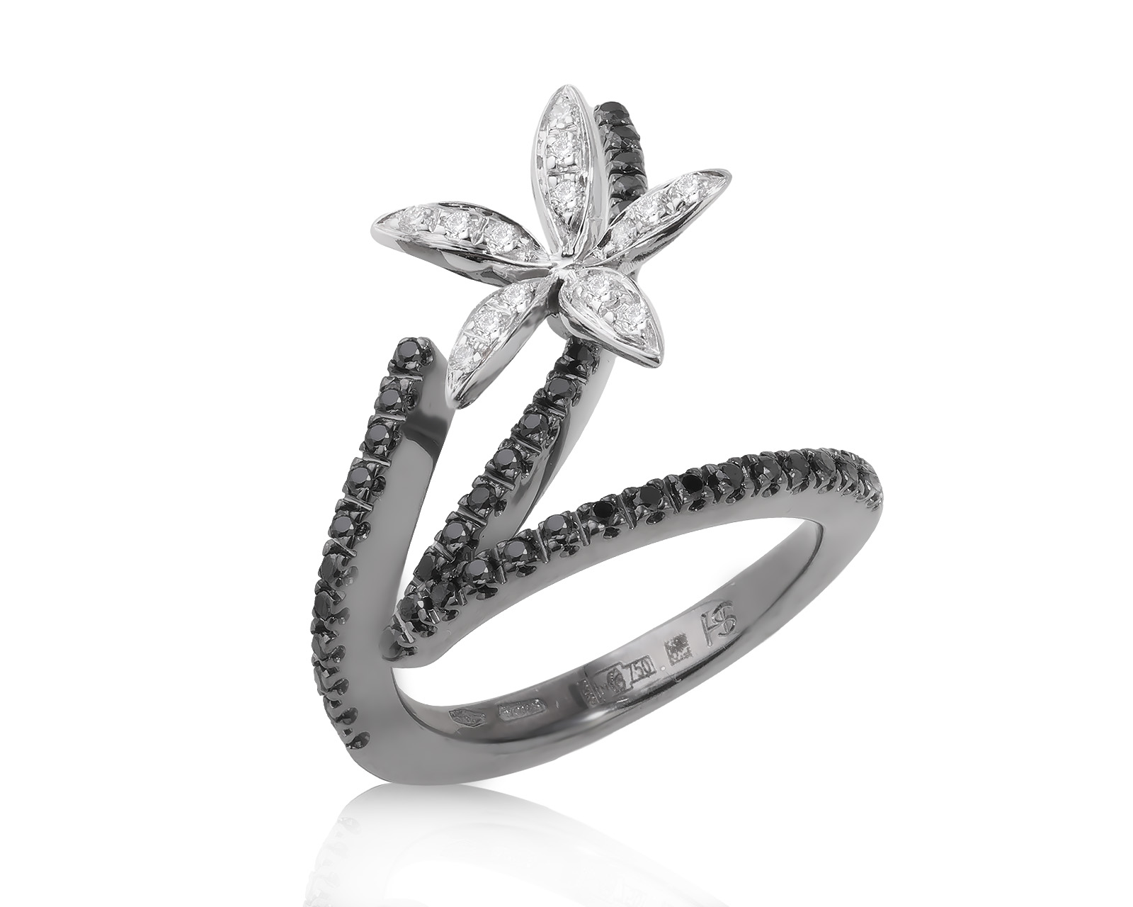 Оригинальное золотое кольцо с бриллиантами 0.35ct Stefan Hafner 181223/1