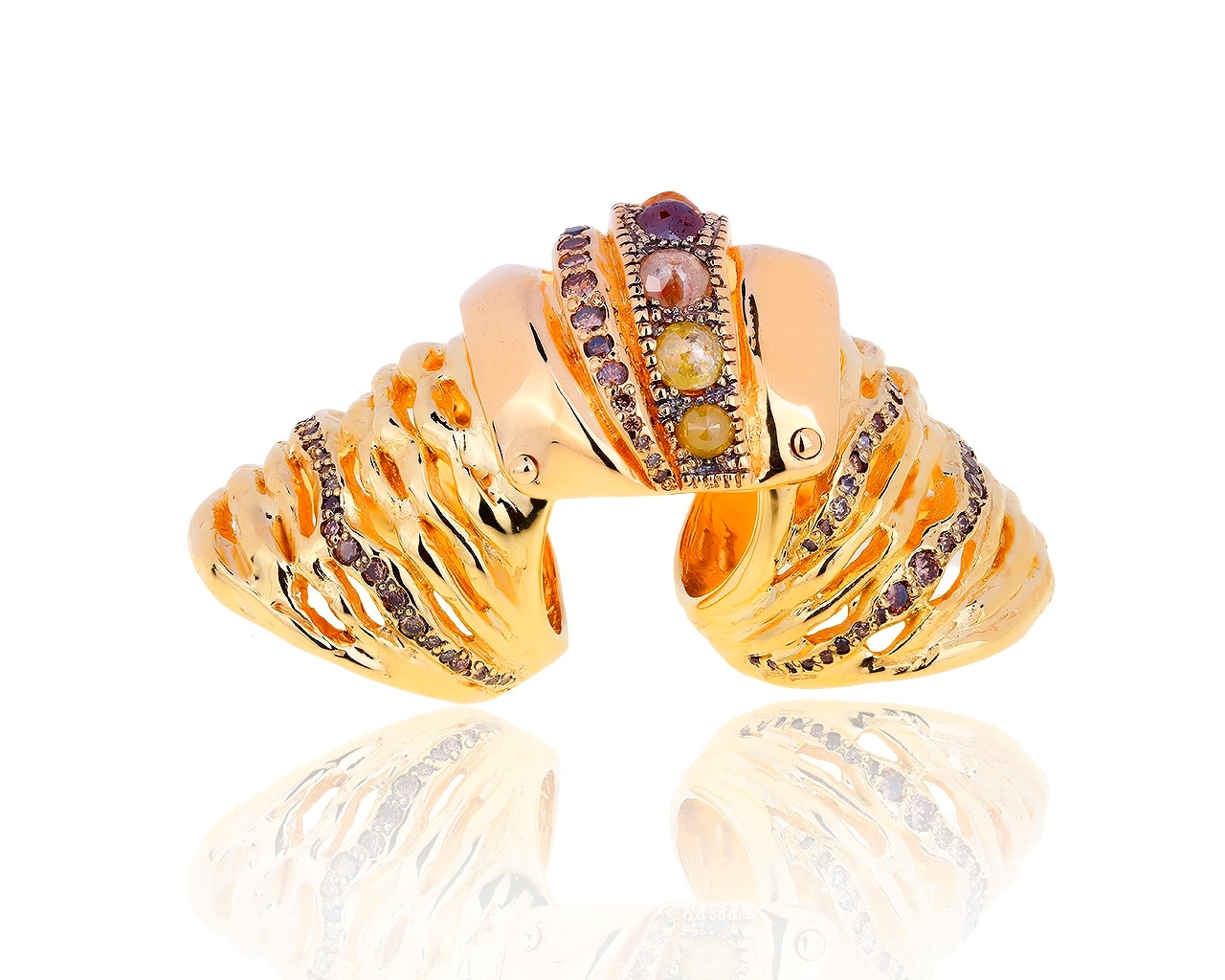 Шикарное золотое кольцо с бриллиантами 3.12ct Loree Rodkin